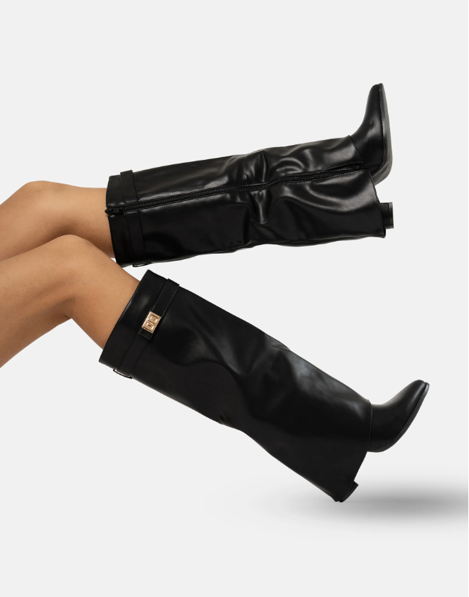 Black Knee-High Boots