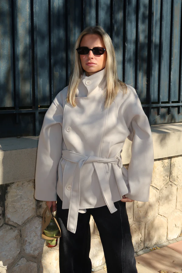 Beige Cape Coat